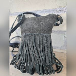 Vintage Suede Fringe Bag